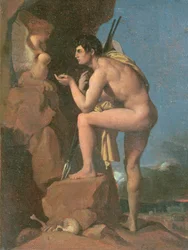 Ødipus og sfinxen, ca. 1826